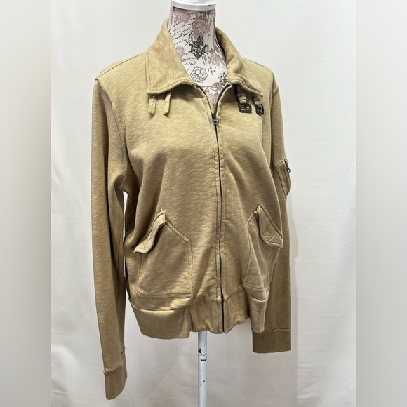 DENIM & SUPPLY Ralph Lauren Khaki cotton full zip jacket size XL - Picture 9 of 12